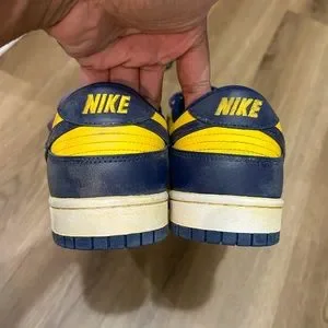 Nike | Shoes | Custom Vintaged Nike Dunk Low Michigan Sz 2  display picture 3